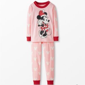 Hanna Andersson Minnie Mouse pink long John pajama set 2T 85cm